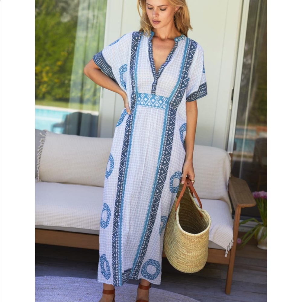 Emerson Fry Long Caftan Cerulean OS